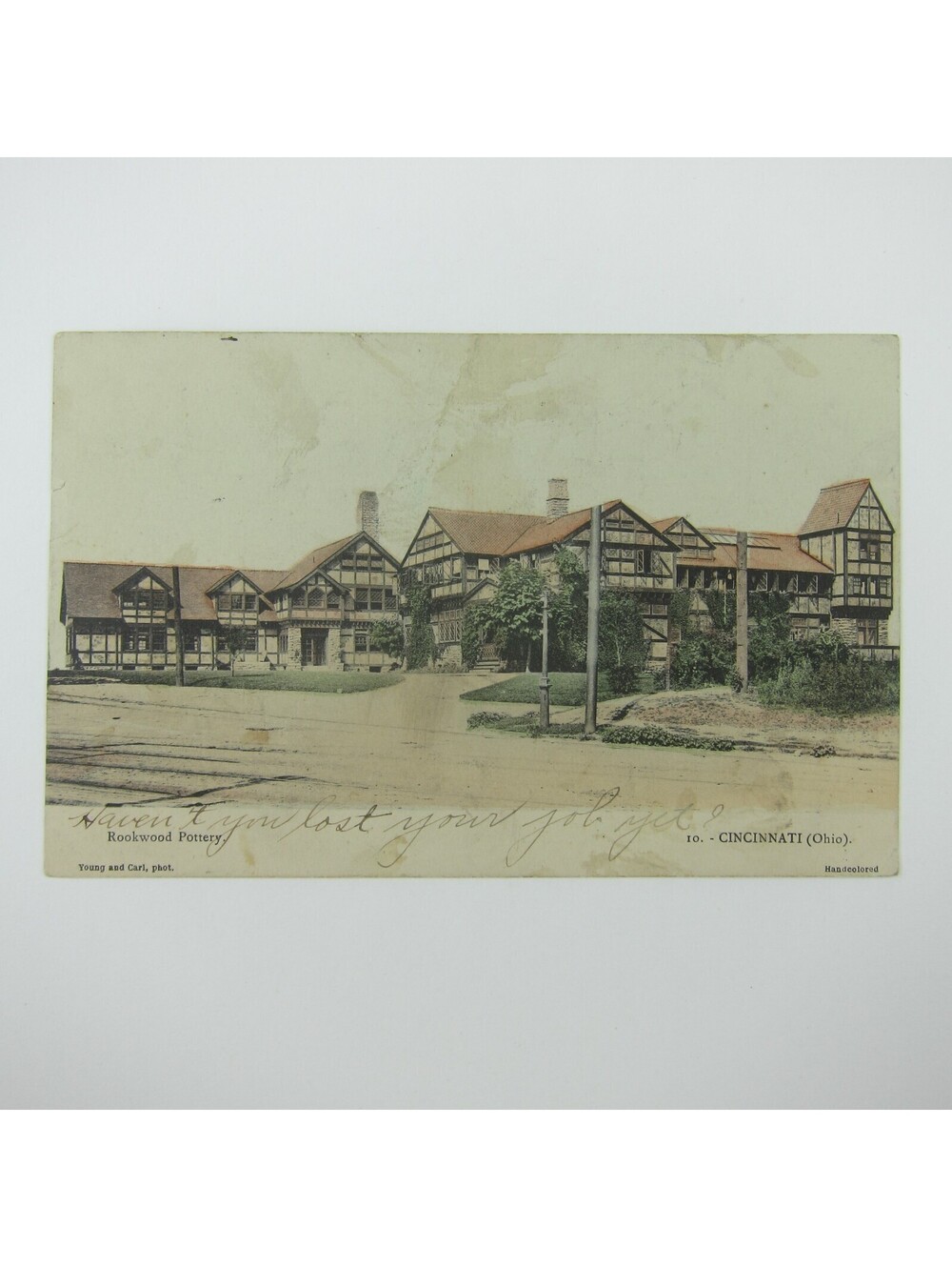 Postcard Rookwood Pottery Building Exterior Cincinnati Ohio Tudor Antique 1908